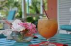 Delicioso Rum Punch na Rawlins Plantation, na ilha de St. Kitts - Caribe